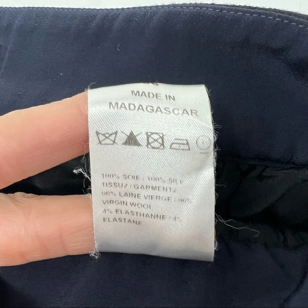 Chloe Striped Wool Pleated Silk Striped Skirt 36 - Picture 8 of 11